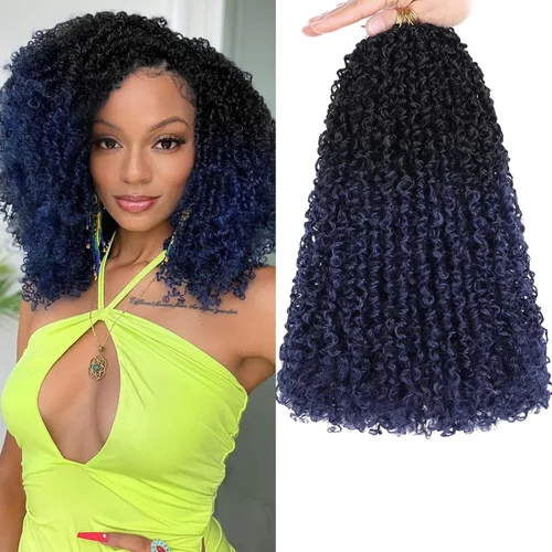 Vista 13 de COOKOO 6 pulgadas 8 paquetes Cabello de Ganchillo Pre-enrollado Yanky Twist para Mujeres Negro Natural Mini Passion Twists Pre-retorcido Cabello