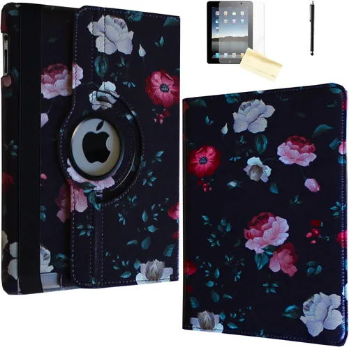 Vista 17 de Funda iPad 2, Funda iPad 3, Funda iPad 4, JYtrend (R) Soporte Rotatorio cierre magnético auto encendido/ apagado para iPad 2/3/4 A1395 A1396 A1397