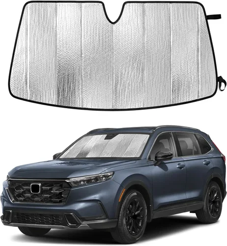 Vista 23 de EcoNour Parasol plegable de acordeón para parabrisas compatible con Tesla Model 3/Model Y 2017-2024 2025 2026, parasol delantero para ventana