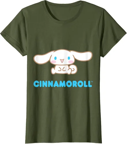 Vista 82 de Cinnamoroll Character Front and Back T-Shirt S Negro
