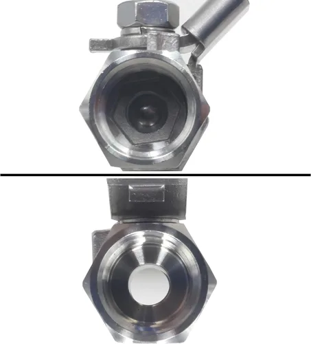 Vista 2 de HFS (R) Válvula de bola de una pieza 1/2" NPT hembra x 1/2" NPT hembra, acero inoxidable 304, 1000 CWP