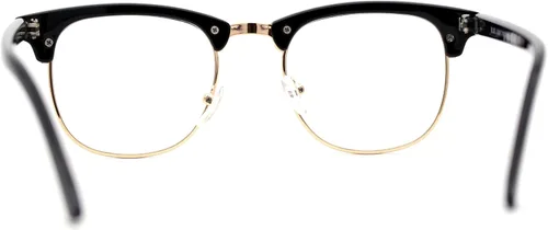 Vista 4 de SA106 Gafas de computadora con bloqueo de luz azul icónicas Brownline de media montura