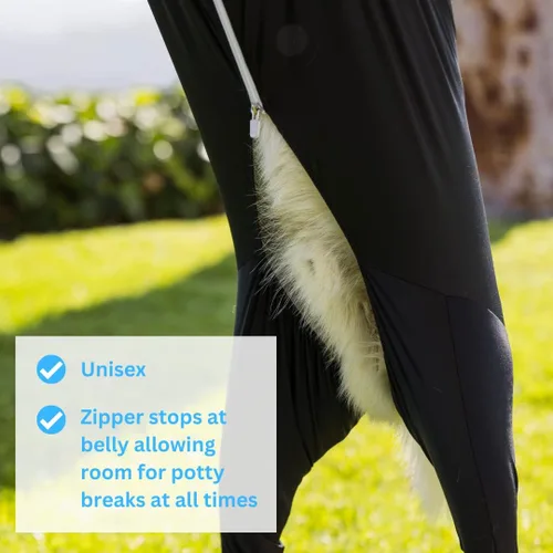 Vista 4 de Enterizo deportivo para perro Shed Defender para la caída del pelo, visto en Shark Tank, liviano y transpirable, traje de cuerpo para perros