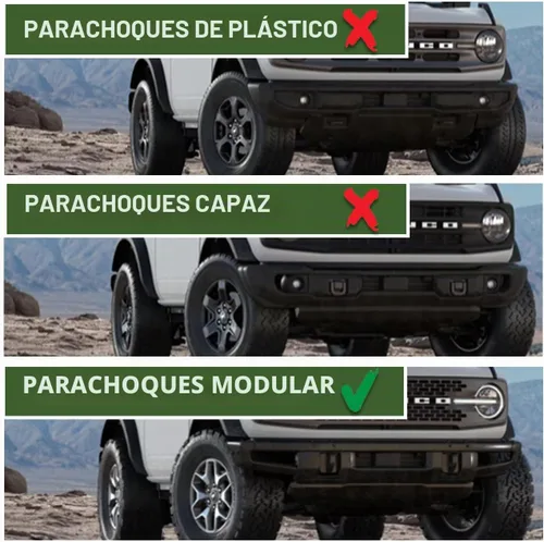 Vista 2 de IAG I-Line F3054 Mini Barra de Toro con Montura de Barra de Luz LED Larga para Ford Bronco 21+ con Parachoques Modular OEM