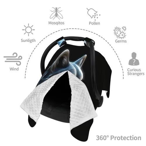 Vista 8 de Cubierta de toldo para asiento de automóvil para bebé, suave y transpirable, fundas de lactancia materna, multiuso, cochecito, sombrilla, regalo