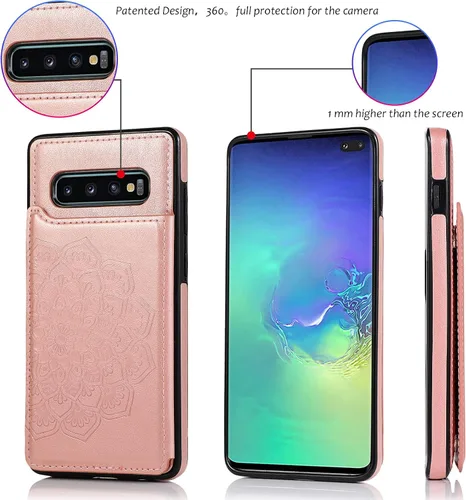 Vista 8 de Asuwish Funda compatible con Samsung Galaxy Note 8 y protector de pantalla de vidrio templado, con ranura para tarjetero, función atril, cartera
