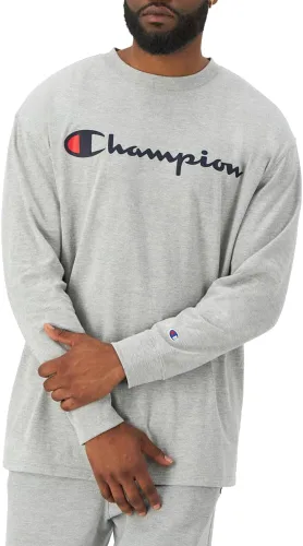 Vista 4 de Champion Camiseta para hombre, camiseta clásica de manga larga, cómoda, suave para hombre (regular o grande y alto)
