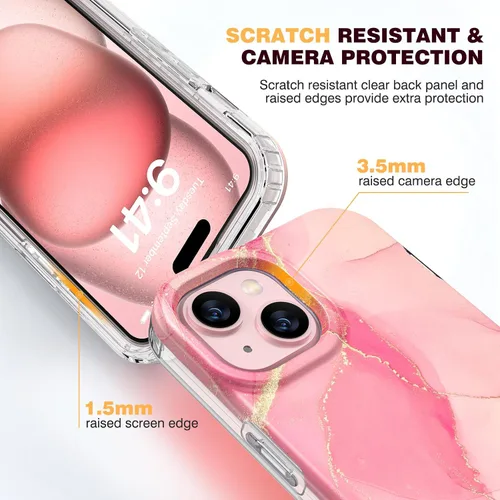 Vista 220 de DIACLARA - Funda transparente compatible con iPhone XR 6.1 pulgadas 2018
