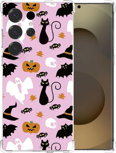 Vista 37 de Funda transparente de Halloween para Google 6a, con patrón de fantasma, funda protectora de TPU suave, delgada, a prueba de golpes, para niños