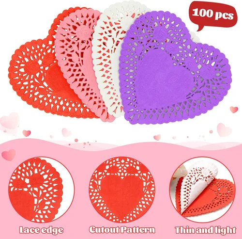 Vista 2 de Hifunwu Manualidades del día de San Valentín con 100 tapetes de corazón, 20 corazones de espuma, 2 bolsas de calcomanías de corazón de espuma y 1