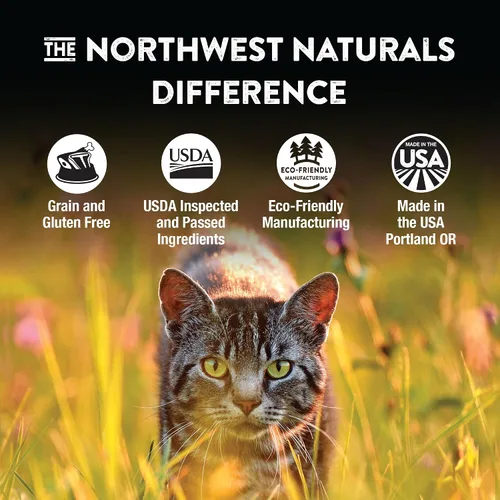 Vista 6 de Northwest Naturals Alimento liofilizado de carne de res y trucha para gatos y gatitos, bocados del tamaño de un bocado, saludable, limitado