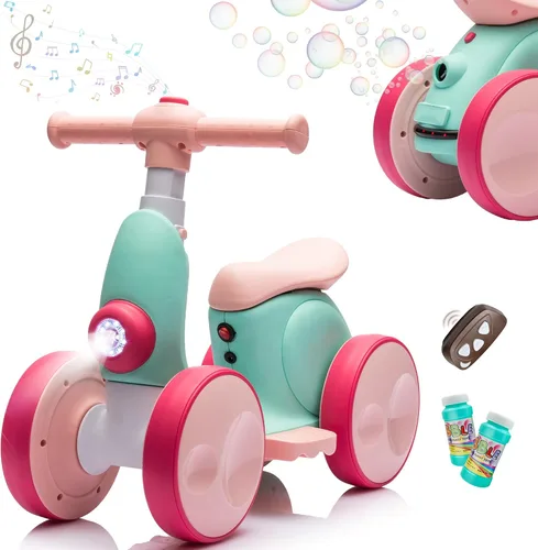 Vista 10 de 6V Electric Baby Balance Bike with Bubble Machine