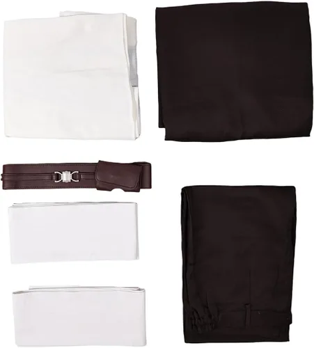 Vista 5 de Laku - Túnica de disfraz para hombre, con capucha, conjunto completo, disfraz de cosplay de Halloween, conjunto de capa