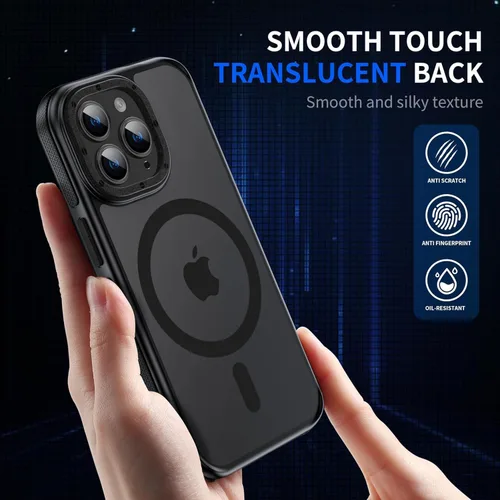 Vista 6 de Funda magnética fuerte para iPhone 13 Pro [protección de grado militar de 10 pies] compatible con MagSafe a prueba de golpes, funda delgada de 6.1