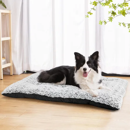 Vista 4 de Cama para Perro Almohadilla de Perrera Lavable Antideslizante Alfombrilla de Jaula para Perros Pequeños y Gatos (24 pulgadas)