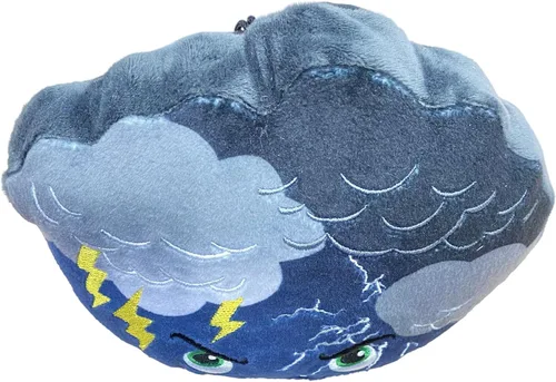 Vista 4 de Thunderheads Peluche de Thunderstorm, educativo inspirado en el clima, coleccionable suave con tarjeta de datos para explorar las ciencias