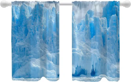 Vista 38 de Shrahala Orange Autumn Autumn Blackout Curtain Tiers, Fall Kitchen Valance Light Blocking Tier Drapes with Rod Pocket, 2 Pack 26 X 24 in