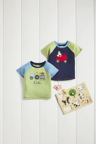 Vista 2 de Mud Pie Baby Boys Tractor Tee