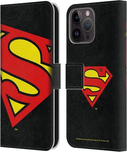 Vista 161 de Head Case Designs Funda de piel con licencia oficial de Superman DC Comics con logotipos negros y rojos compatible con Apple iPhone 11