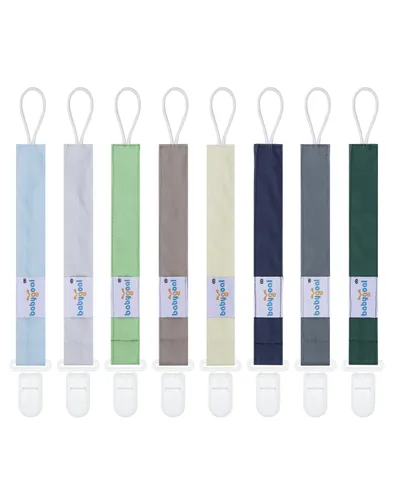 Vista 10 de Babygoal Clips neutros para chupete, paquete de 4 unidades con asa para chupetes y baberos, se adapta a la mayoría de chupones y baberos 4PS07-B