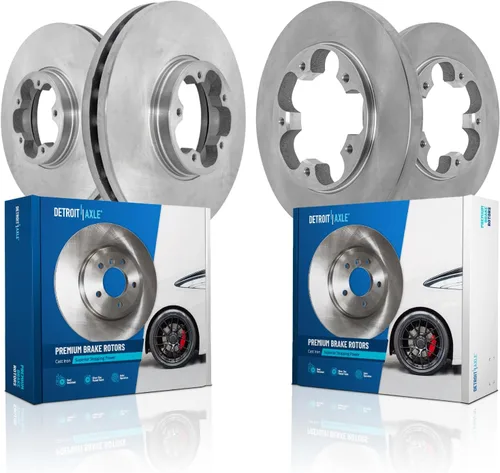 Vista 16 de Detroit Axle - 4 rotores de freno para Ford 1994-2004 Mustang, rotores de freno de disco delanteros y traseros 1995 1996 1997 1998 1999 2000 2001