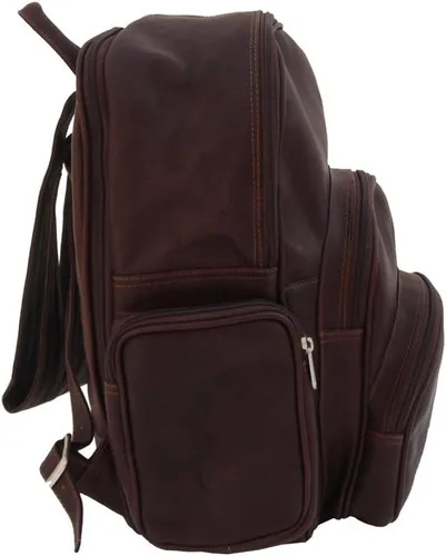 Vista 4 de Piel Leather Mochila expandible, Chocolate, Mochila expandible