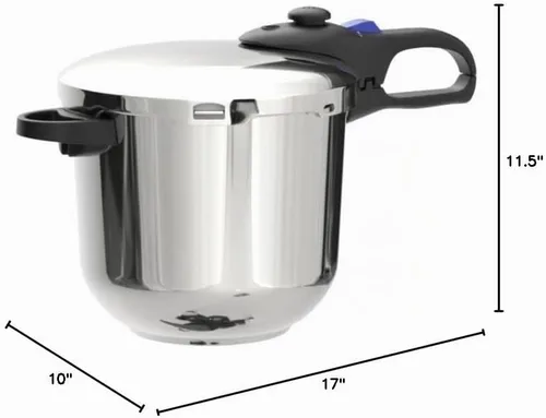Vista 11 de Magefesa Favorit - Olla a presión de acero inoxidable de 6.3 cuartos de galón, compatible con inducción, funciona en todas las estufas Plateado