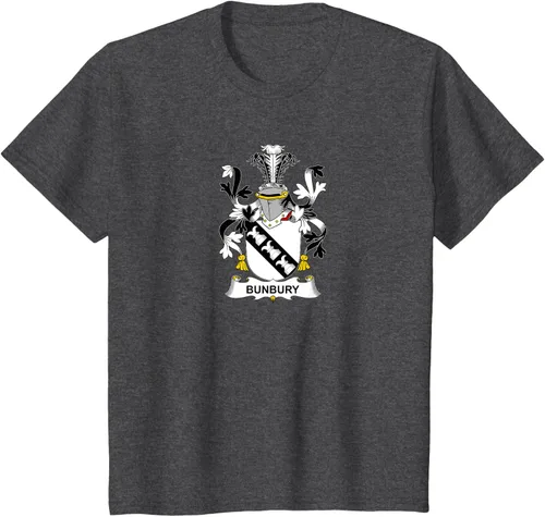 Vista 23 de Bunbury Coat of Arms - Camiseta con escudo familiar Negro