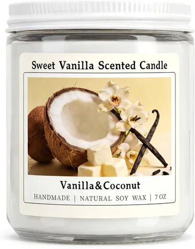 Vista 15 de Homsolver Vela perfumada de canela de manzana de 7 onzas, vela navideña para otoño, invierno y Navidad para el hogar, mezcla de cera de soja de coco