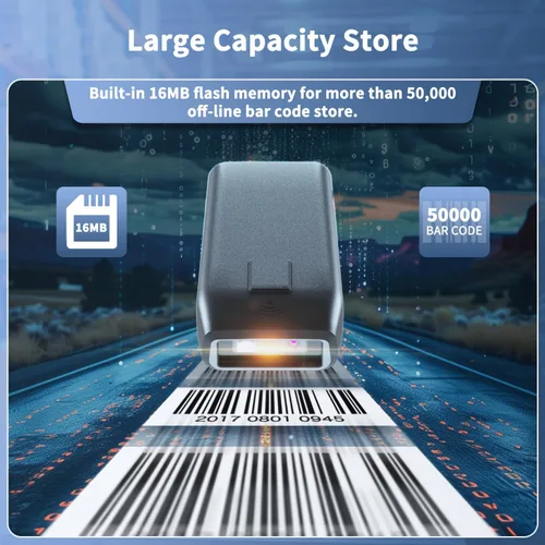 Vista 6 de NetumScan Mini QR Bluetooth escáner de código de barras, 3 en 1, lector de código de barras inalámbrico automático 1D 2D para inventario, escáner