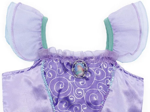 Vista 5 de Jurebecia Princess Mermaid Costume for Girls Halloween Dress up Kids Mermaid Dress Birthday Party Outfit Cosplay Role Play