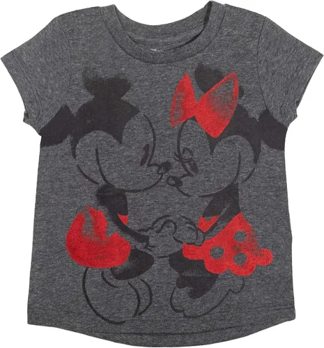 Vista 3 de Disney Minnie Mouse - Paquete de 2 camisetas para bebés y niñas pequeñas, Blanco,Rojo