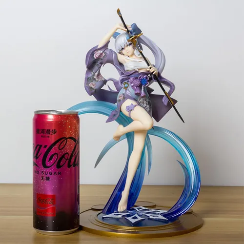 Vista 5 de Kamizato Ayaka Figura Kimono Japonés 28CM 1/7 PVC Anime Juego Modelo de Personaje