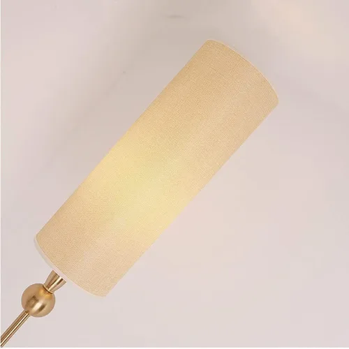 Vista 2 de VVABRA Lámpara de pie moderna lámpara de pie industrial ajustable con pantalla de tela, lámpara de pie para dormitorio, sala de estar, lámpara