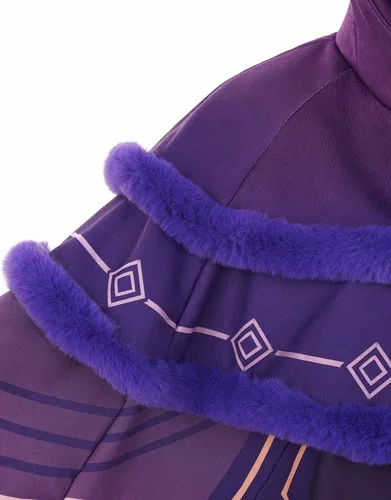Vista 7 de Cosplay.fm Capa con capucha para mujer, color morado kawaii con capucha, juego de cosplay, capa de descanso, poncho