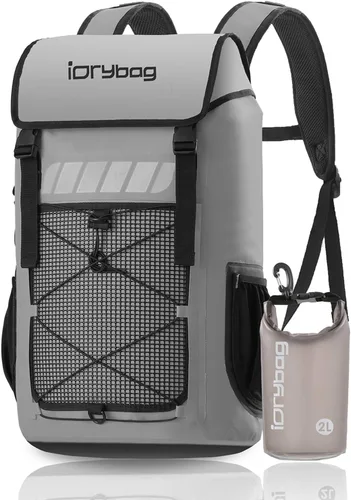 Vista 9 de Mochila impermeable Idrybag para hombres 25L/45L, bolsas secas para kayak, mochila seca para camping y senderismo