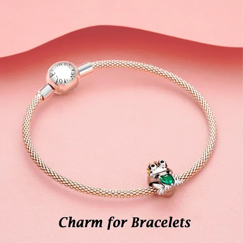 Vista 3 de Annmors Dijes de joyería de animales para mujer, plata de ley 925, colgante con circonita cúbica, cuentas de joyería para niñas, regalos