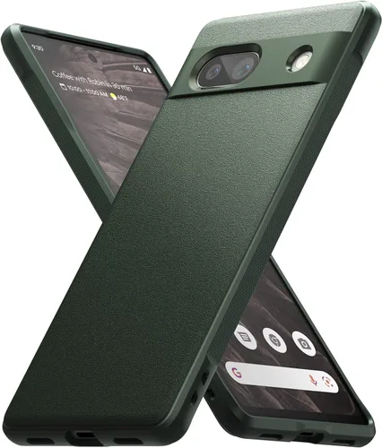 Vista 2 de Ringke Onyx - Funda compatible con Google Pixel 7a [verde oscuro] + cristal de lente de cámara compatible con Google Pixle 7a