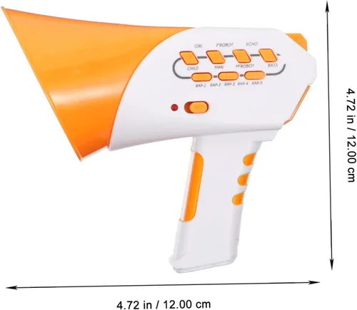 Vista 2 de Kisangel Cambiador de voz de megáfono para niños, 1 unidad, juguete divertido para cambiar, megáfono, fiesta, broma, juguete (sin batería) Scream