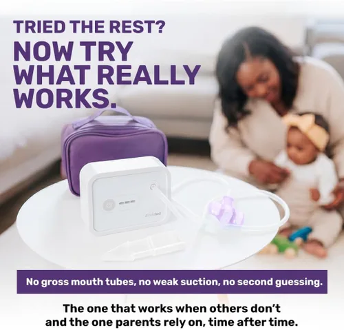 Vista 6 de Dr. Noze Best Paquete del primer año del bebé Aspirador nasal eléctrico para bebés diseñado por pediatras con pieza nasal para recién nacidos y 40