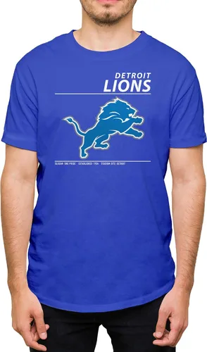 Vista 6 de Hybrid Sports NFL - Team Logo and Stats - Adult Unisex Short Sleeve Fan T-Shirt for Men and Women - Officially Licensed