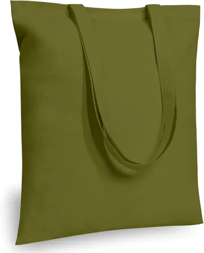 Vista 32 de TOPDesign Paquete de 10 bolsas de mano económicas de algodón de 11.8"x13", bolsas de tela ligeras y pequeñas reutilizables para compras de Beige