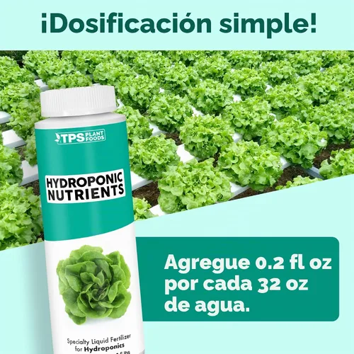 Vista 3 de Nutrientes Hidropónicos para Plantas Comestibles, Alimento Líquido Completo de Una Parte para Sistemas Hidropónicos, 8 oz (250mL) Fórmula de una