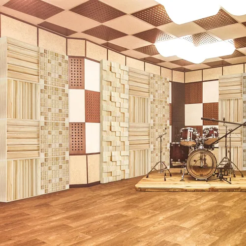 Vista 4 de BXI - Difusor de sonido de madera, paneles de difusión acústica de 24 x 24 x 2.8 pulgadas de grosor, añaden vitalidad musical a la sala de escucha