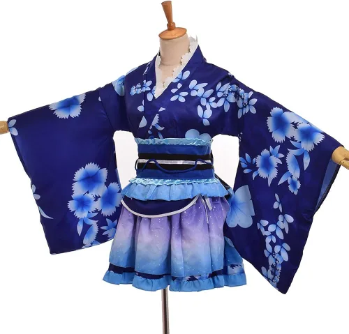 Vista 3 de GRACEART Disfraz de kimono japonés de Yukata para cosplay de anime