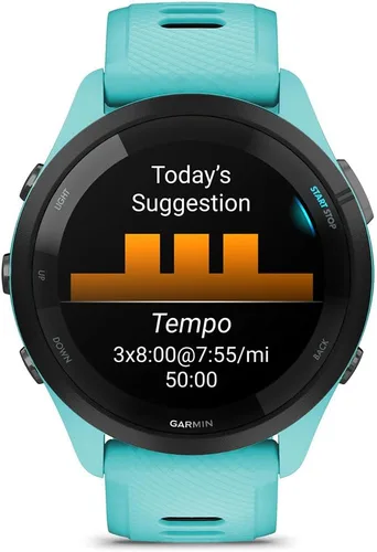 Vista 5 de Garmin Forerunner 265 Reloj inteligente GPS con garantía de 2 años, Agua/Negro