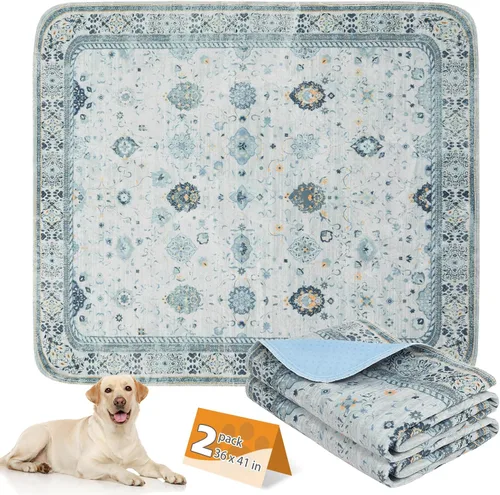 Vista 31 de KOOLTAIL Almohadillas lavables para orina de perros, paquete de 2 almohadillas de entrenamiento súper absorbentes reutilizables impermeables