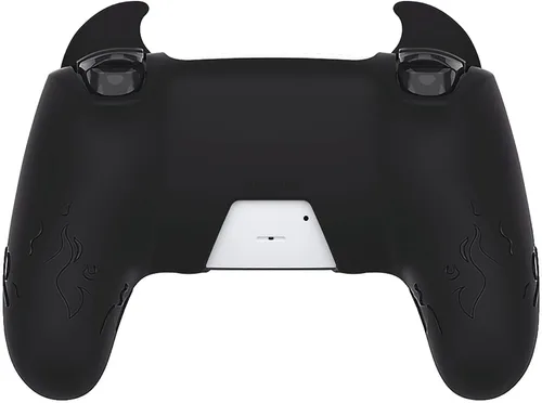 Vista 8 de PlayVital Cute Demon Controller Funda de silicona para ps5, funda de controlador Kawaii Gamepad Protector de piel para ps5 con adhesivo táctil