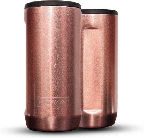 Vista 9 de K-OG - Enfriador de latas aislado de acero inoxidable de doble pared para latas delgadas de 12 onzas (arcoíris)