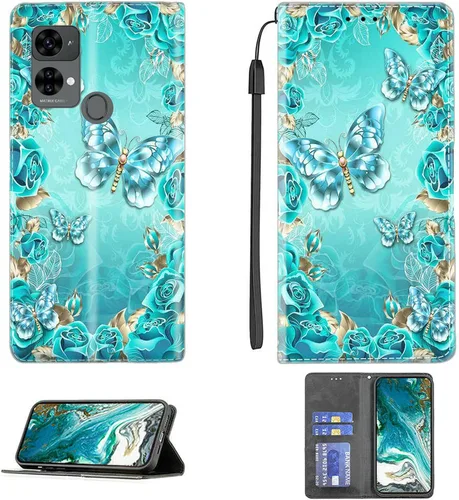 Vista 29 de Aroepurt Funda para UMIDIGI G1 Plus compatible con UMIDIGI G1 Plus Funda para teléfono Funda de piel sintética con función atril magnética CPT15